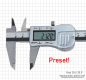 Preview: Digital pocket calipers 3V, 200 mm, with preset