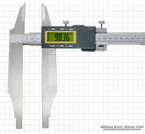 Dig.-WS-Messschieber mit Spitzen IP65, 1000 x 150 mm