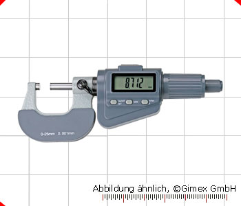 Digital-Bügelmessschraube mit Friktionsratsche,  0 - 25 mm