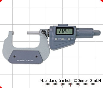 Digital-Bügelmessschraube mit Friktionsratsche,  25 - 50 mm