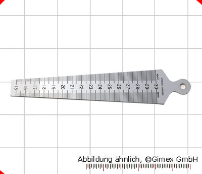 Messkeil aus Stahl, 15 - 30 mm, Ablesung 0,1 mm