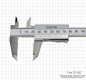 Preview: T-Messschieber TOP, 150 x 0,05 mm,  mit Momentfeststellung u.  extra großen Ziffern
