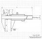 Preview: Small vernier caliper, 100 x 0.05 mm, INOX, monoblock, with point jaws