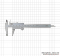 Preview: Klein-Messschieber,  100 x 0,02 mm, INOX, Monoblock, Feststellschraube