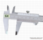 Preview: T-Messschieber, INOX, mit rundem Tiefenmaß, DIN 862, 150 x 0.02 mm / 6" x 1/1000"
