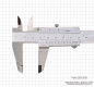 Preview: Taschen-Messschieber mit Feststellschraube, 150x0,05 mm