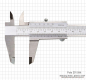 Preview: Vernier caliper, INOX, set screw, 200 x 0.02 mm / 8" x 1/1000"