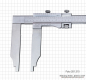 Preview: WS-Messschieber, ohne Spitze,  300 x 100 x 0,02 mm
