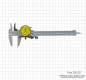 Preview: Dial vernier calipers with hidden gear rod, 150 x 0,02 mm