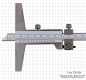 Preview: Depth vernier caliper with fine adjustment, 200 x 100 x 0.05 mm