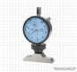 Preview: Dial indicator with depth base 100 x 16 mm