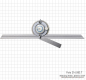 Preview: Universal-Winkelmessgerät, mit Messuhr, TOP,  300 mm