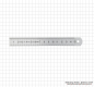 Preview: Steel ruler, INOX, rigid pattern,  150x19x1,0 mm