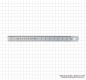 Preview: Steel ruler, INOX, flexible pattern,  150x13x0,5 mm