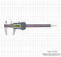 Preview: Digital caliper, IP 54, with TOL-LED, 300 mm