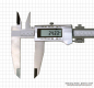 Preview: Dig. control caliper with cross points and knife jaws, 300 x 100 mm