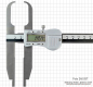 Preview: Dig.-Messschieber mit flachen Greiferspitzen, 250 mm