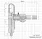 Preview: Dig.-Messschieber mit flachen Greiferspitzen, 250 mm
