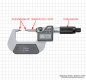 Preview: Digital-Messschraube mit HM-Spitzen, 2 mm Stg.,   0 - 25 mm