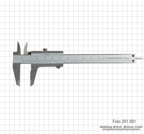 Small vernier calipers, 100 mm