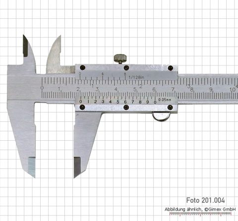 T-Messschieber, Spezialstahl, Feststellschraube, 200 x 0.05 mm / 8" x 1/128"