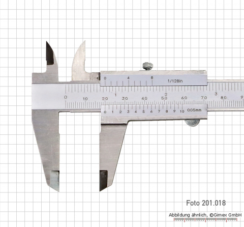 Vernier calipers with set screw, 150x0,05 mm