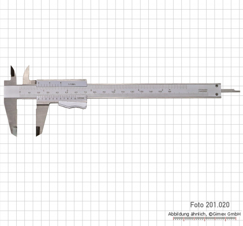 Vernier calipers with auto lock, 150x0,05 mm