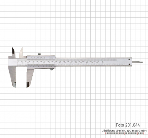 Vernier calipers with set screw, 150x0,02 mm