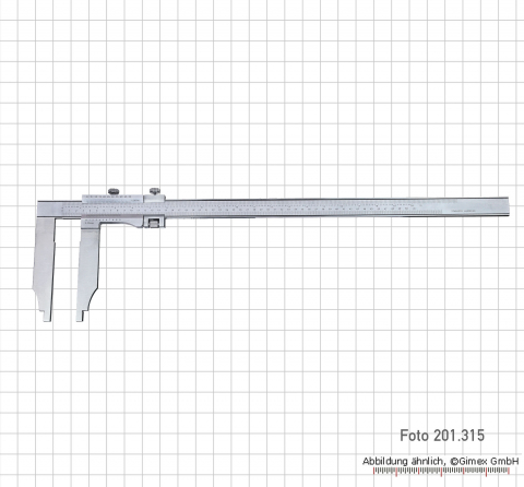 WS-Messschieber, ohne Spitze,  300 x 100 x 0,02 mm