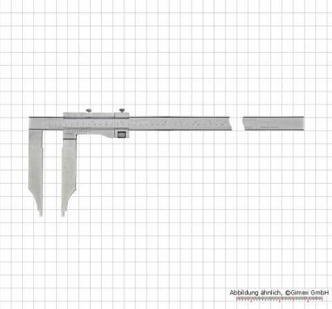 WS-Messschieber, Monoblock, ohne Spitzen, 1200 x 200 x 0,05 mm