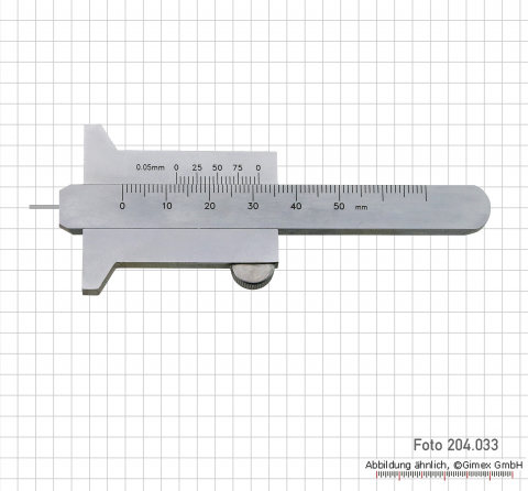 Tiefenmaß mit 40 mm Anschlag, Messbereich 50 mm