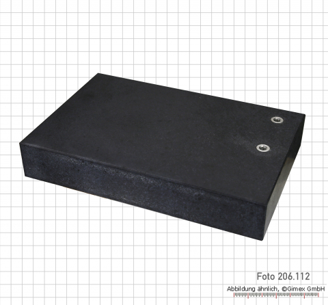 Granit plates with M8, 300 x 200 x 50 mm