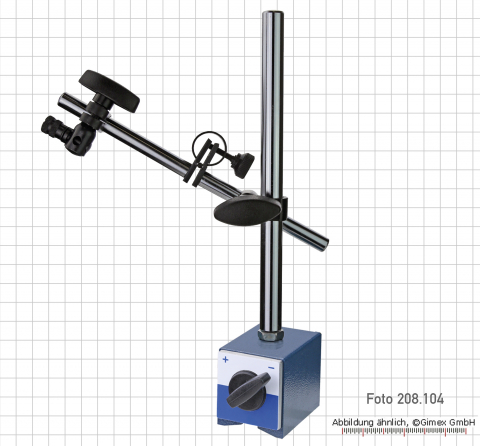 Magnet-Messstativ, 60 kg, 220mm/16mm, 200mm/12mm