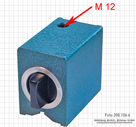 Ersatz-Magnetfuß für Magnetstative, 80 kg ,M12