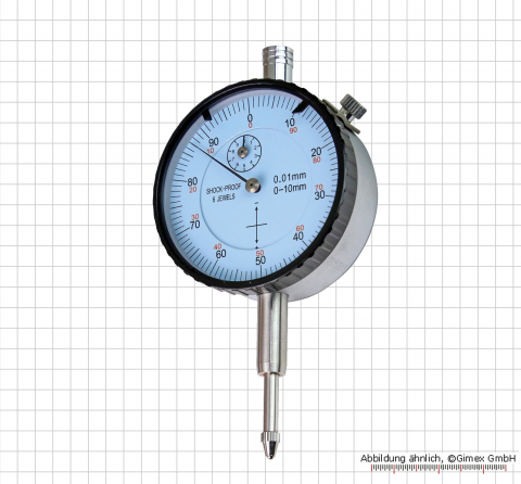 Messuhr mit umgekehrter Skalierung, 10 x 0,01 mm, 17 µm