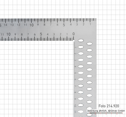 Carpenter’s steel square with marking holes, stainless, 1000 x 340 mm