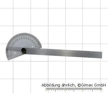 Steel Protractors, 0 - 180°,  80 x 160 mm