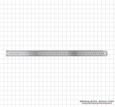 Steel ruler, INOX, rigid pattern,  500x30x1,0 mm