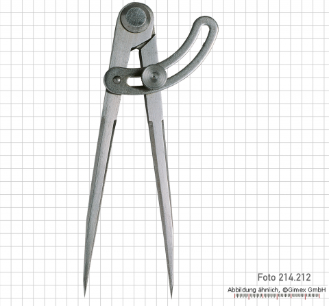 Bogenzirkel mit Nietscharnier,  150 mm