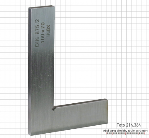 Kontrollwinkel, INOX, flach,  75 x 50 mm