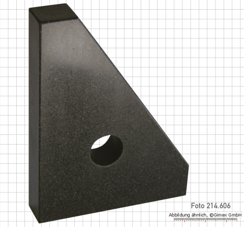 Präzisionswinkel aus Granit 90°,  100 x 63 x 16 mm
