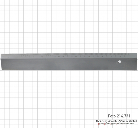 Werkstattlineal, mit Facette und mm-Teilung,  300 x 40 x 5 mm