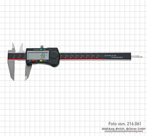 Digital caliper, with FRAC display, 150 mm