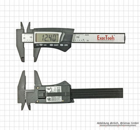Digital caliper, 75 mm, fibre glass
