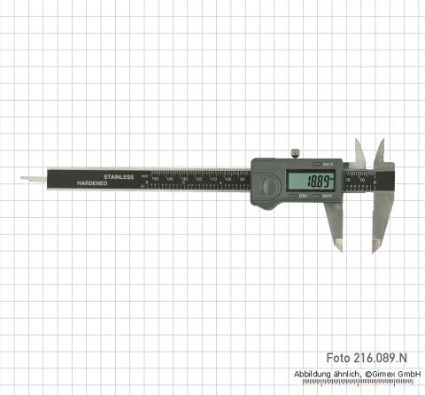 Dig.-Taschenmessschieber für Linkshänder, 150 mm