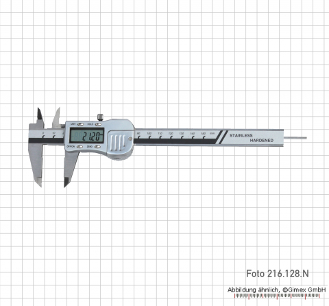 Digital-Taschen-Messschieber 3V, 150 mm (rundes Tiefenmaß)