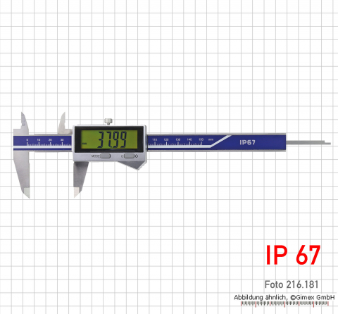 Dig.-Taschen-Messschieber, IP 67, 300 mm, induktives Messsystem