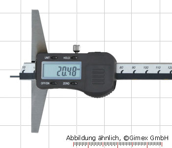 Dig.-Tiefenmaß 3V, mit Spitze ø 1,5 x 6 mm, 200 x 100 mm