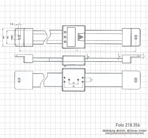 Digital scale unit, horizontal, 100 mm, aluminium profil