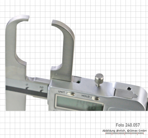 Dig.-Messschieber mit flachen Greiferspitzen, 250 mm